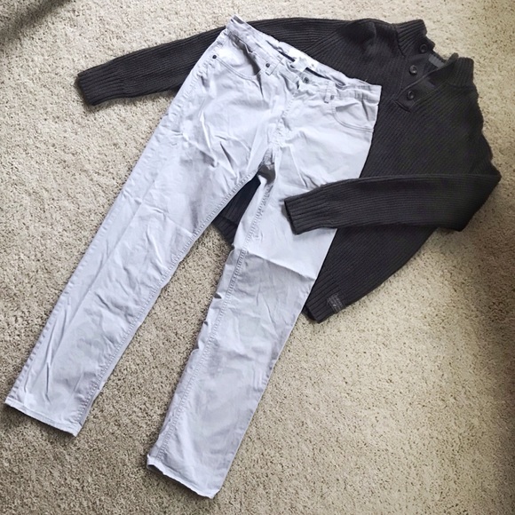 AE Dark Brown Button-Collar Sweater - Picture 6 of 6